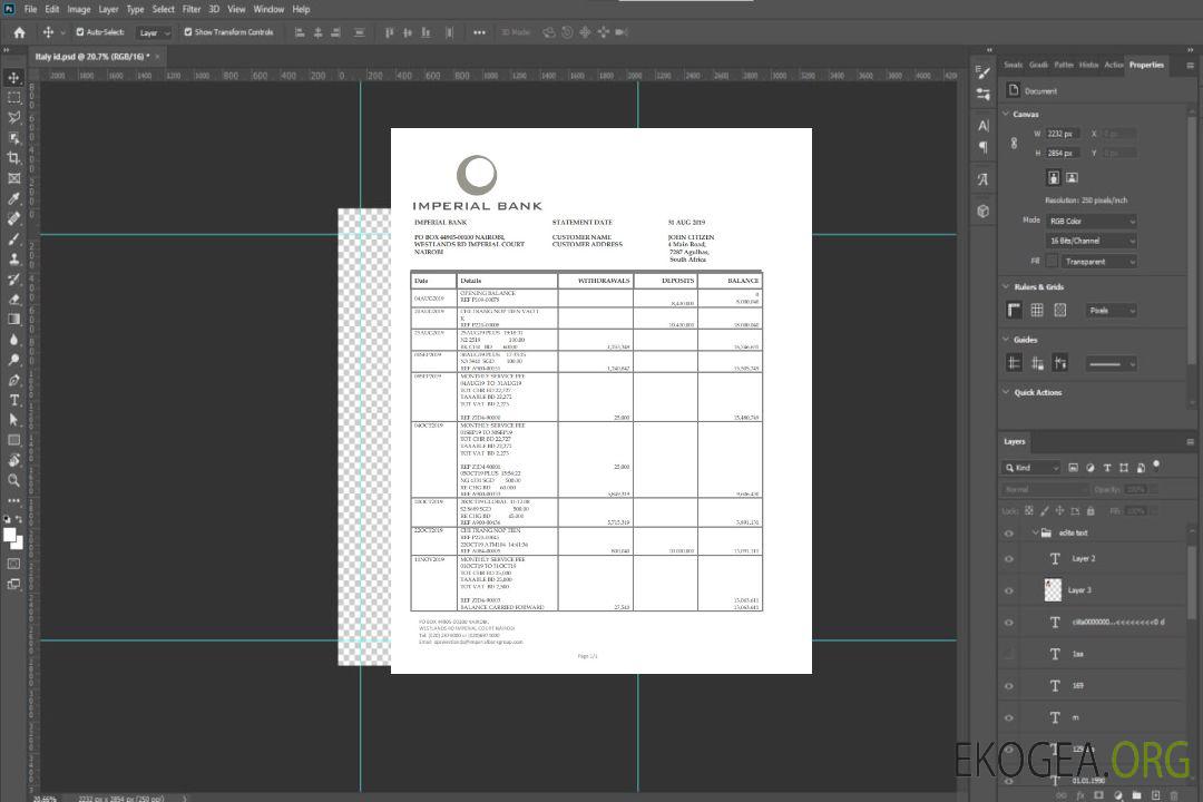 Modèle de relevé de la Banque impériale d'Afrique du Sud facile à remplir au format Word et PDF template Modèle de relevé de la Banque impériale d'Afrique du Sud facile à remplir au format Word et PDF template